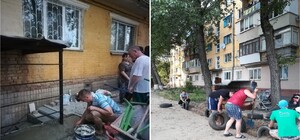 Общими силами: на Нивках жильцы самостоятельно облагородили свой дом