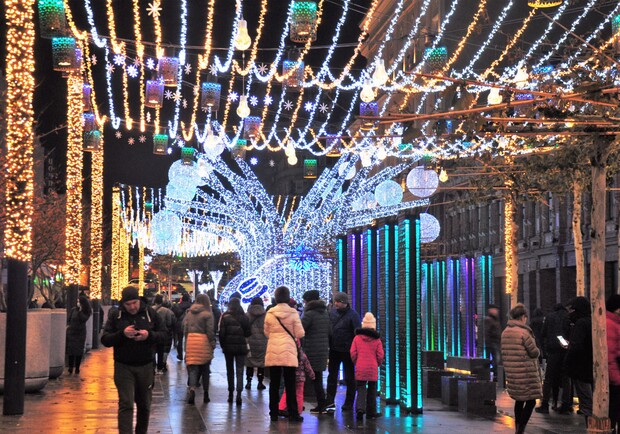 В Запорожье открыли городок из гирлянд - Фото - Новости на натяжныепотолкибрянск.рф