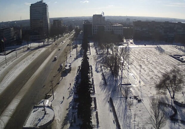 Погода в Запорожье 14 февраля 2021. Фото с веб-камеры