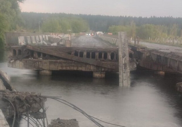 Сколько времени уйдет на восстановление разрушенного моста в Демидове. || Фото: Владимир Подкурганный