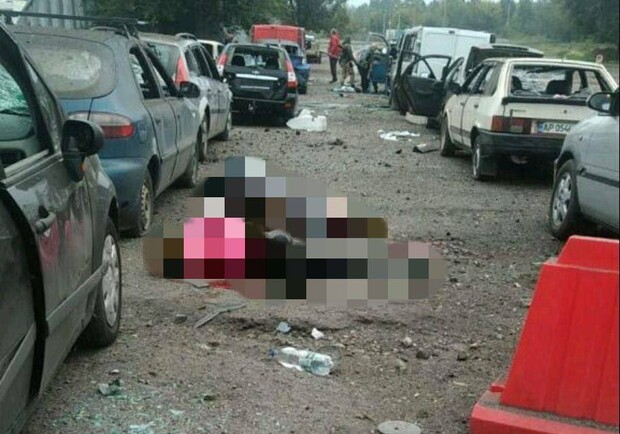 Ракетний удар по гуманітарній колоні у Запоріжжі: стала відома кількість загиблих на поранених. || Фото: t.me/starukhofficial