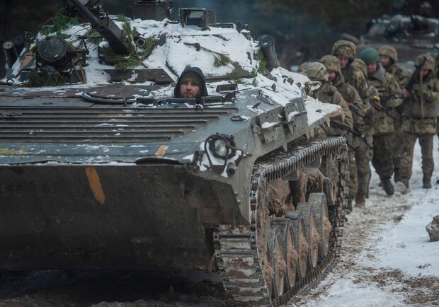 Карта бойових дій в Україні за 25 січня  || фото: https://t.me/landforcesofukraine