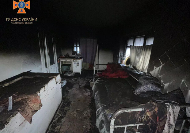 В Запорожье в результате пожара погибла пенсионерка. || Фото: zp.dsns.gov.ua
