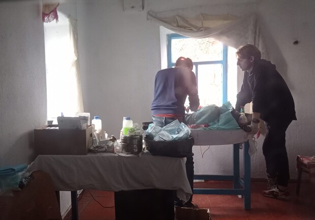 Волонтери організували стерилізацію собак біля зони бойових дій в Оріхові. || Фото: facebook.com/ОленаПилова