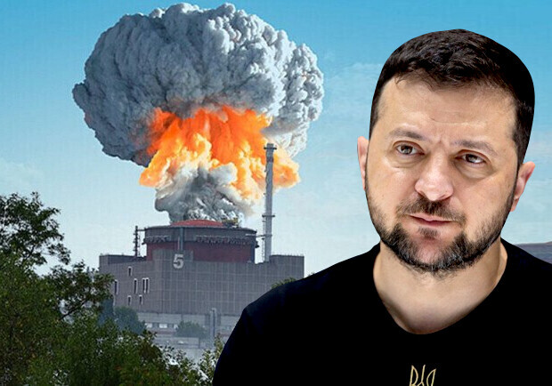Зеленський прокоментував можливий підрив окупантами Запорізької АЕС. || Колаж: zp.vgorode.ua, фото: globallookpress.com/Victor Lisitsyn