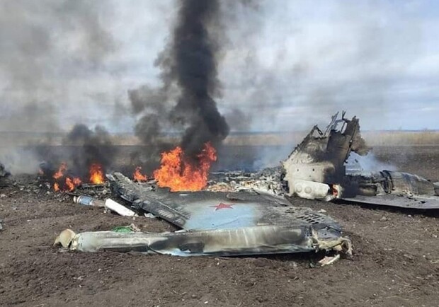 Российская ПВО сбила собственный истребитель Су-35С над Токмаком. || Фото: defence-ua.com