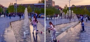 В Днепре в одном из скверов заработал первый фонтан