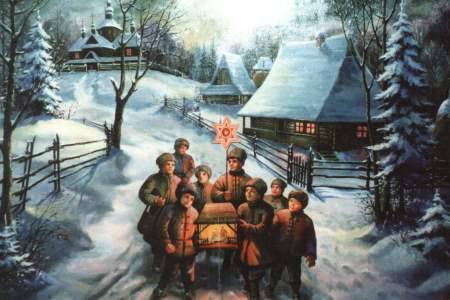 Колядки споют ученики воскресной школы.