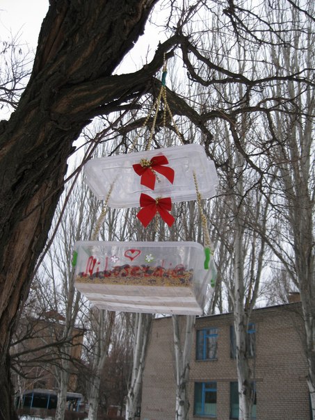 В городе появился целый "парк" с кормушками. Фото vk.com