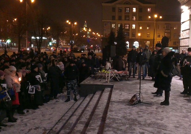 Вчера под запорожской мэрией.