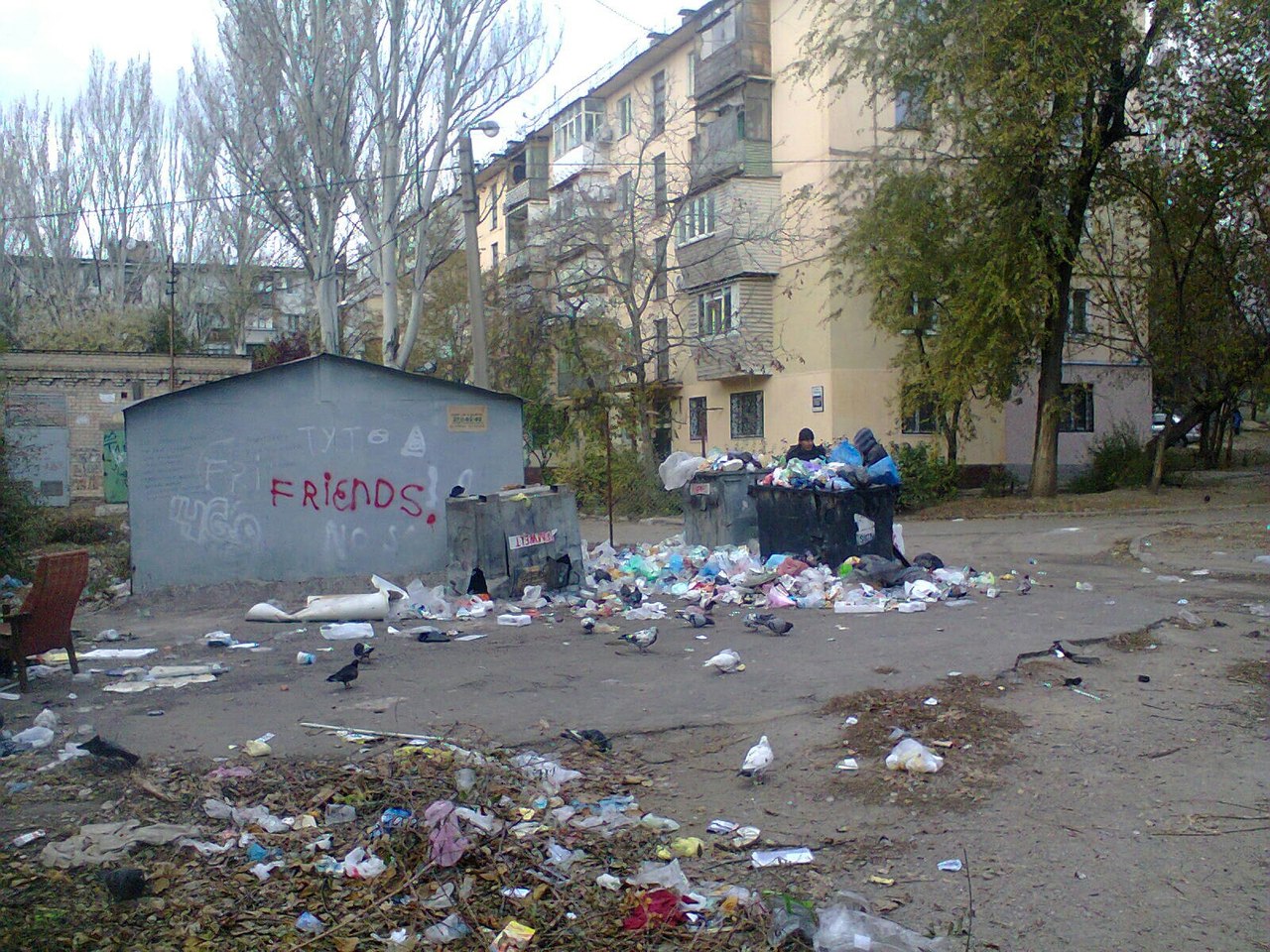 Двор в центре Запорожья превратился в мусорную свалку - Запорожье Vgorode.ua