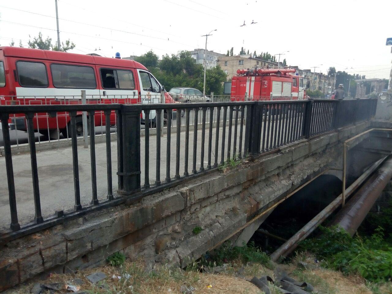 Пожар возле Автовокзала. Фото: ГСЧС
