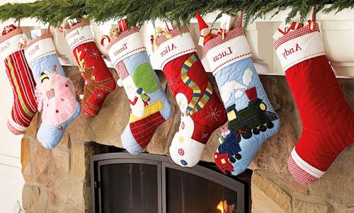 Рождественские носочки из фетра