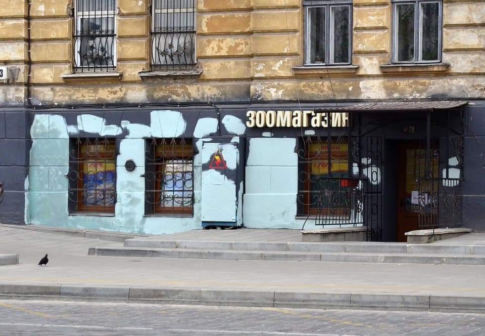 Чому замалювали рибок на фасаді старовинної кам’яниці на Личаківській У Львові. Фото Оксана Маруняк.