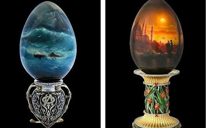 Глаз не отвести: крымский ювелир создал эксклюзивную коллекцию яиц с картинами Айвазовского