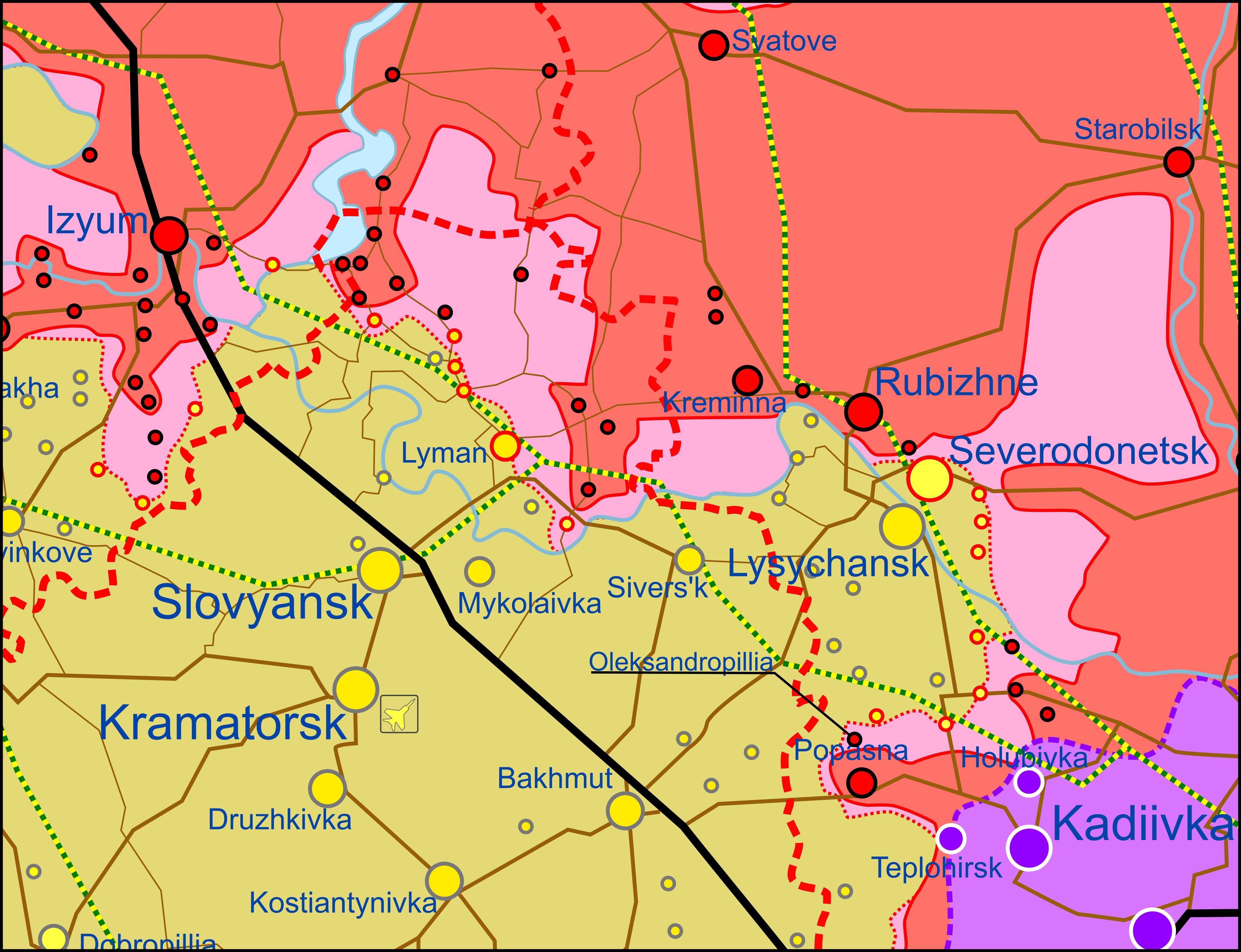 Карта боевых действий в Украине 14 мая || фото: @War_Mapper