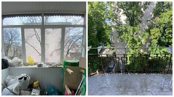 Балкон до и после. Автор фото: Анна Балховитина