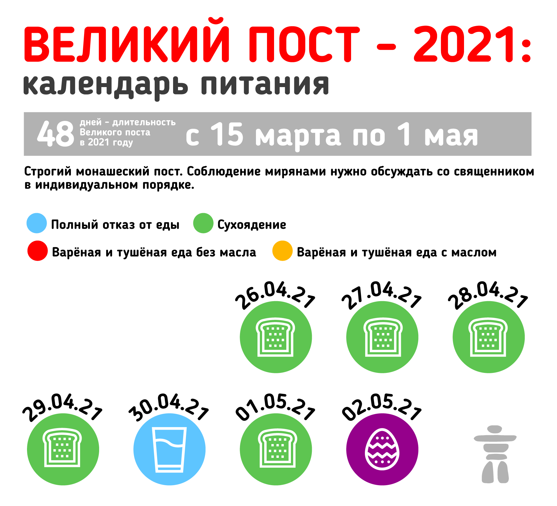 Великий пост в 2024 году